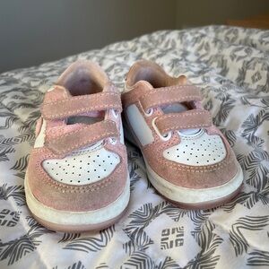 Pink and White Kids Sneakers
